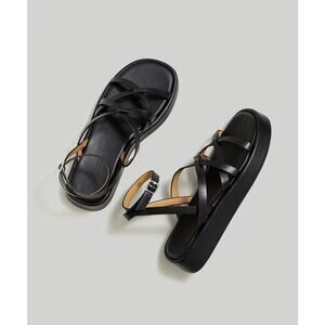 Madewell Sabina Flatform Sandal - Like New - Black Women Size 9